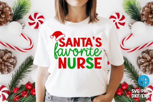 Christmas SVG Santa’s Favorite Nurse SVG