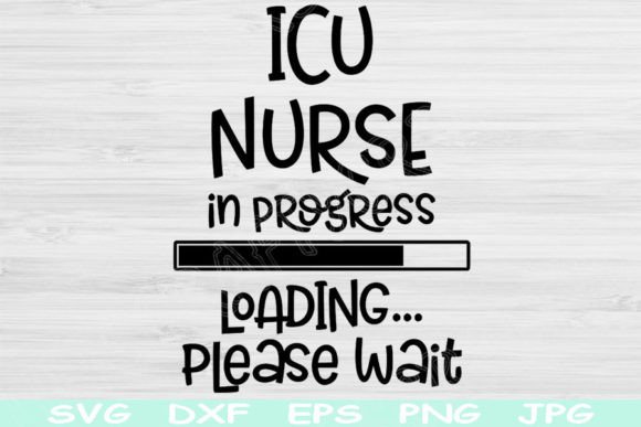 ICU Nurse Svg in Progress Loading Please Graphics