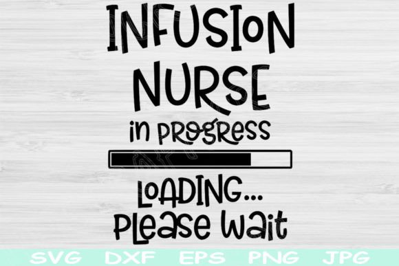 Infusion Nurse Svg in Progress Loading: Graphics for Medical Crafts