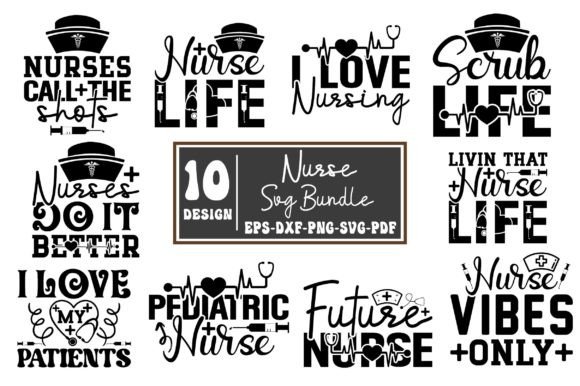 Nurse Svg Bundle: Graphics & Crafts