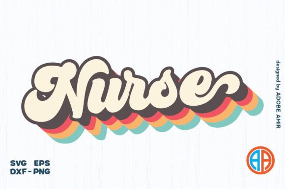 Retro Nurse SVG T-Shirt Design for Graphics and Crafts
