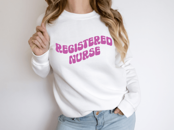 Wavy Registered Nurse SVG - RN PNG